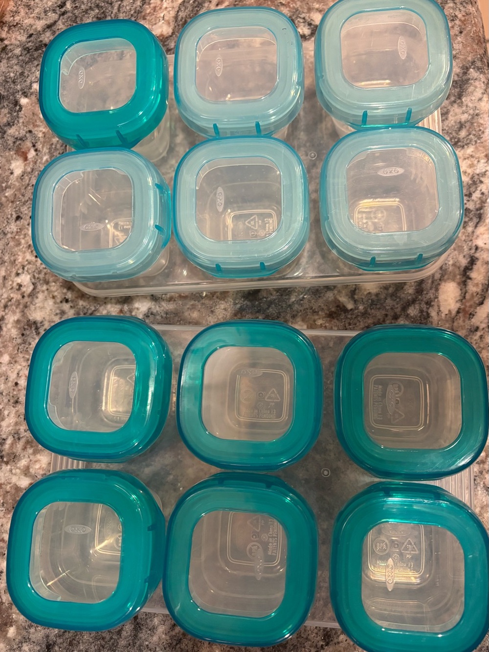 Oxo set of 12- 2 ounce freezer containers for baby food